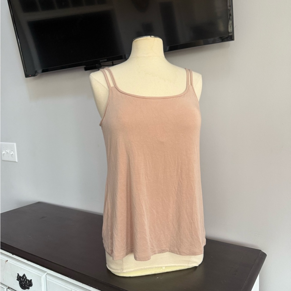 Amoena Women’s Mastectomy Shelf Bra Cami Tank Top Tan Size 16